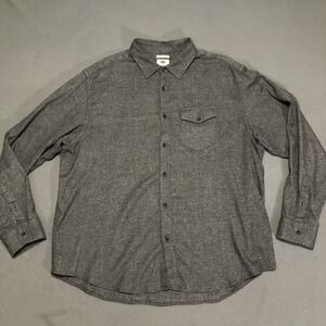 Old Navy Mens Shirt XXL‎ Gray Collared Button Down Long Sleeve Regular Fit